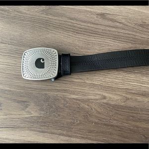 Carhartt black leather belt with buckle